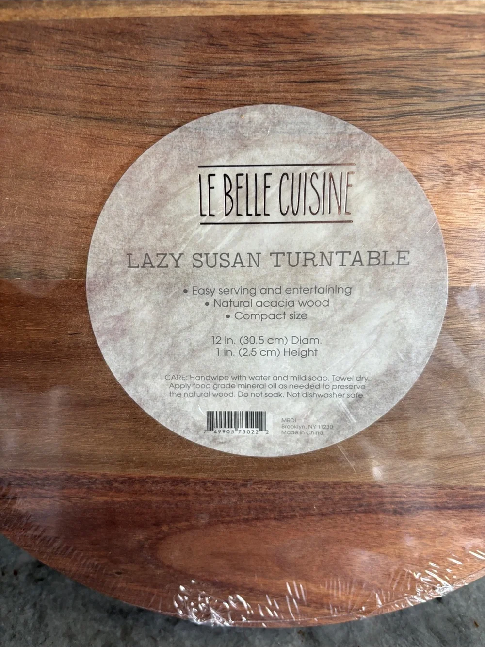 Acacia Wood Lazy Susan turntable serving charcuterie,pantry condiments,spices